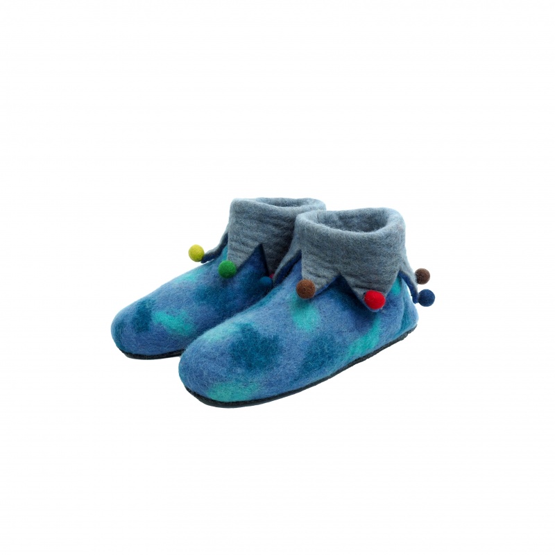 Pantoufles chaussons bleu et gris 40 Pantoufles chaussons bleu et gris 40