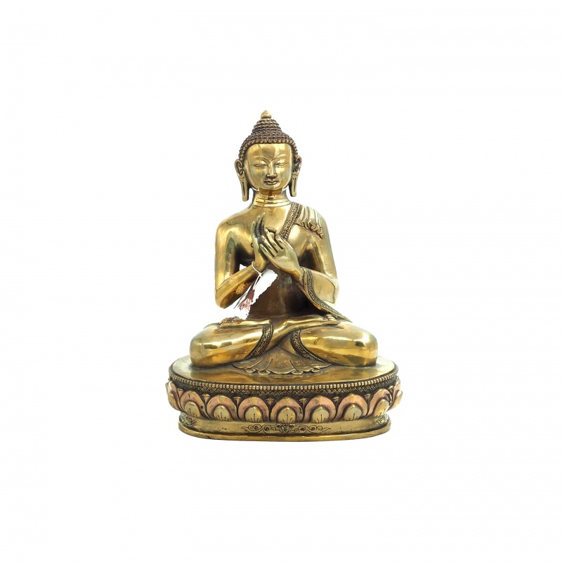 Statue Bouddha de l'Enseignement en cuivre
