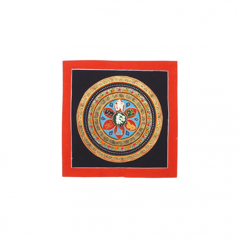Peinture mandala mantra de la compassion Peinture mandala mantra de la compassion