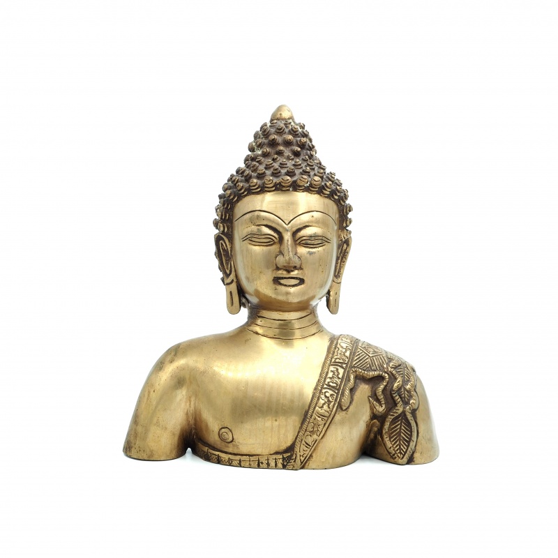 Buste de Bouddha en laiton Buste de Bouddha en laiton