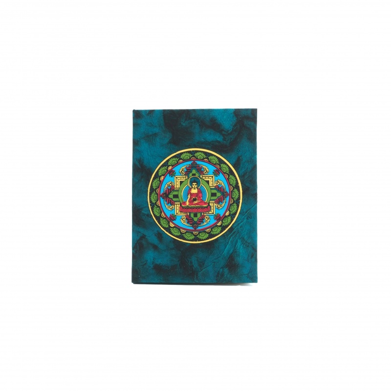 Carnet de méditation bleu et Bouddha Mandala Carnet de méditation bleu et Bouddha Mandala