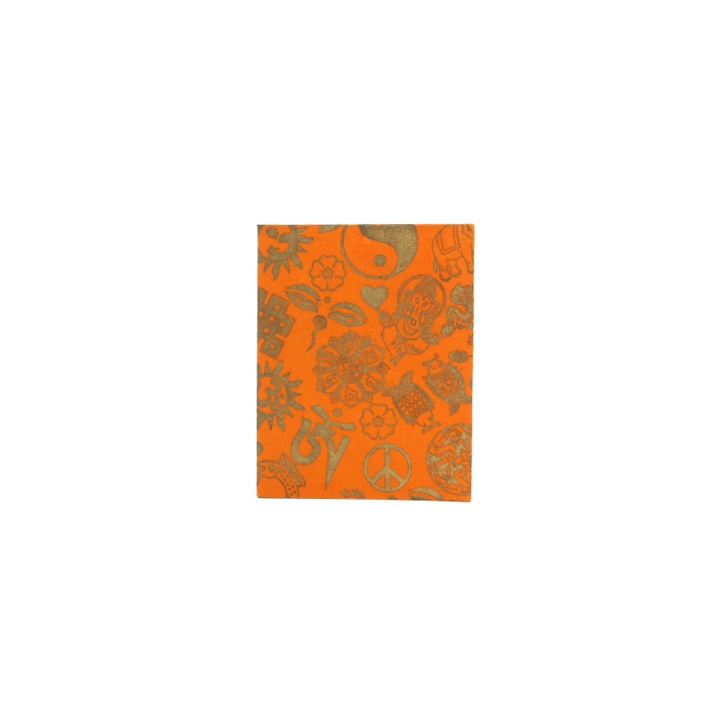 Carnet Cahier d'écriture Porte-bonheur orange