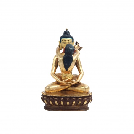 Statue de Bouddha Samantabhadra et sa parèdre Samantabhadri