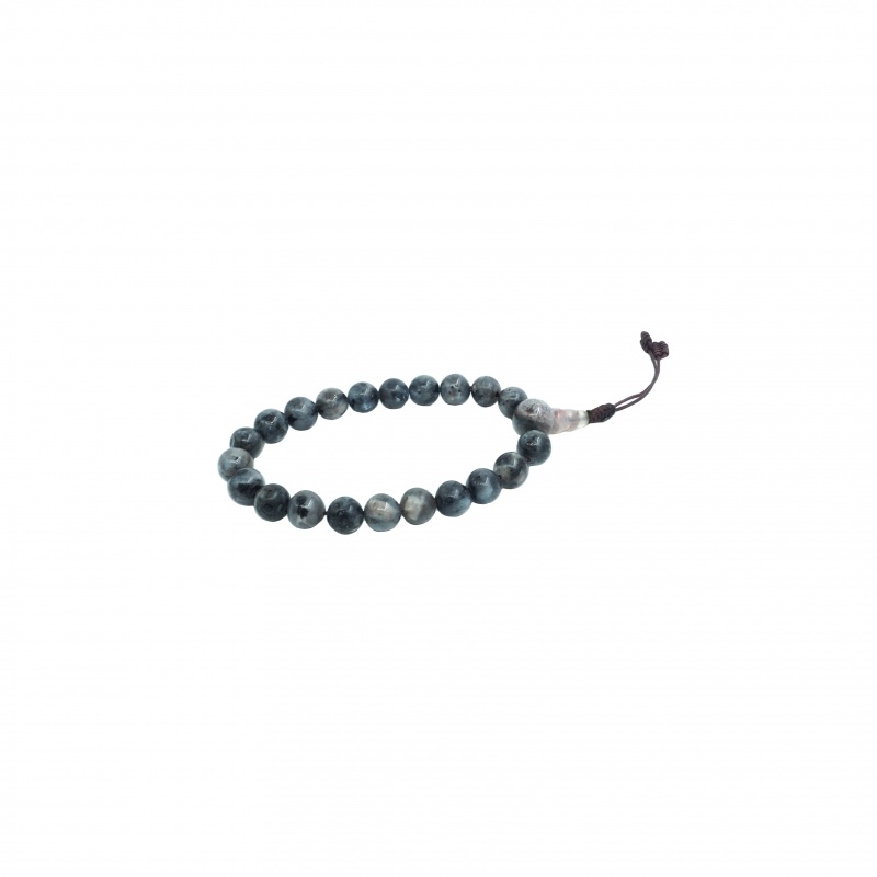 Bracelet en pierre larvikite Bracelet en pierre larvikite