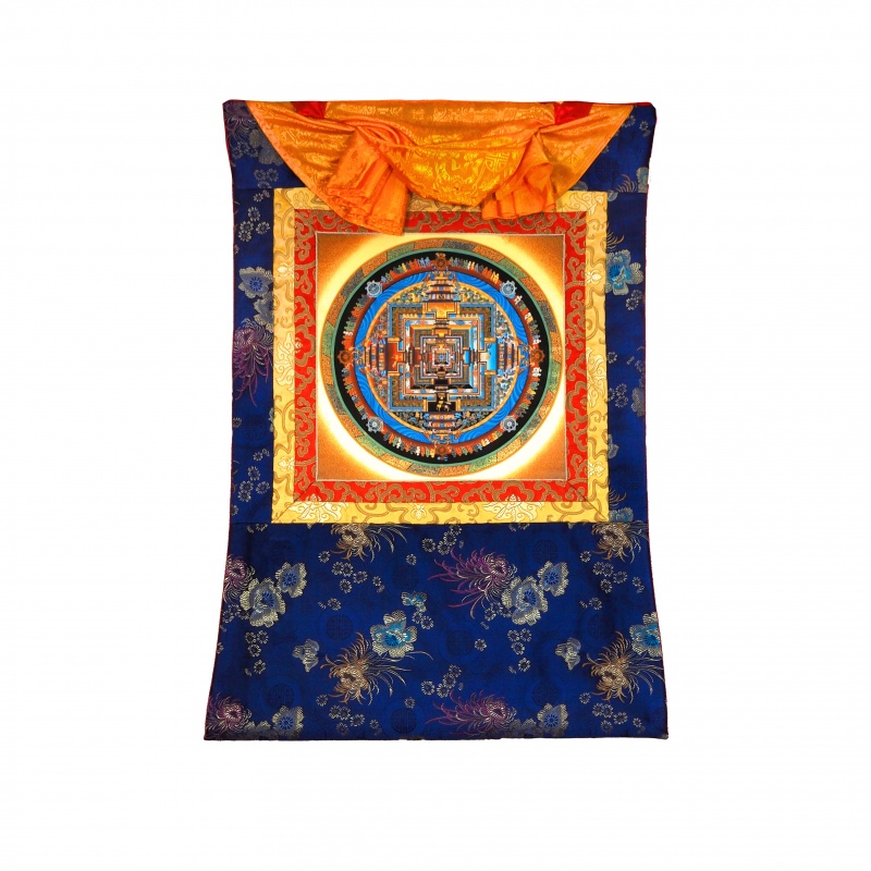 Tangka Mandala du Kalachakra avec or Tangka Mandala du Kalachakra avec or
