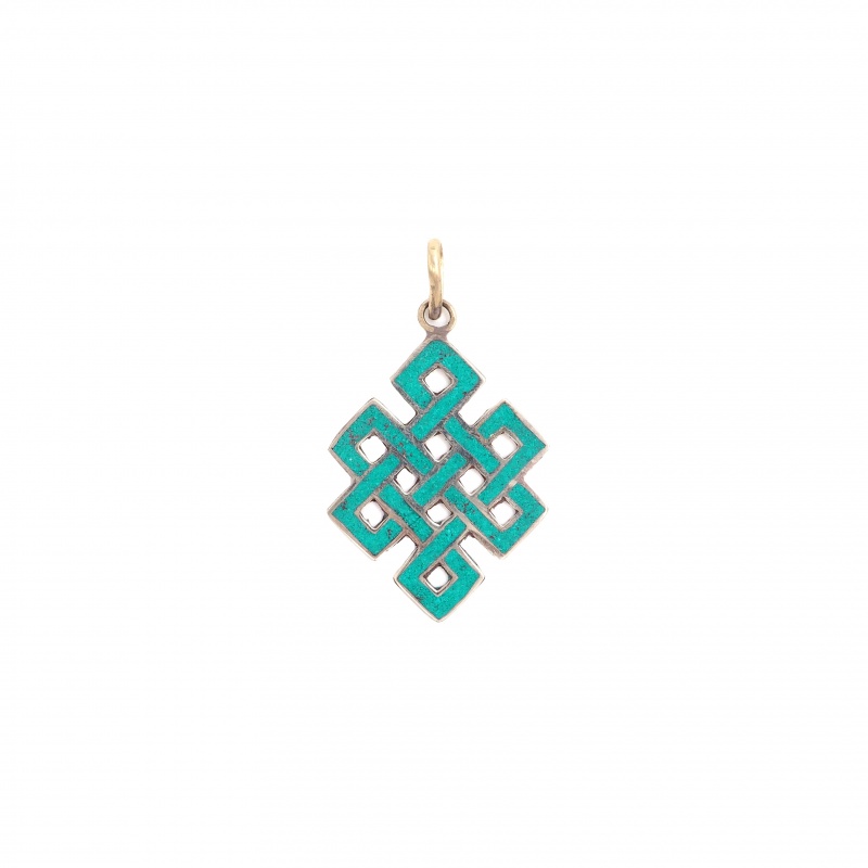 Pendentif noeud Glorieux ou noeud sans fin turquoise Pendentif noeud Glorieux ou noeud sans fin turquoise