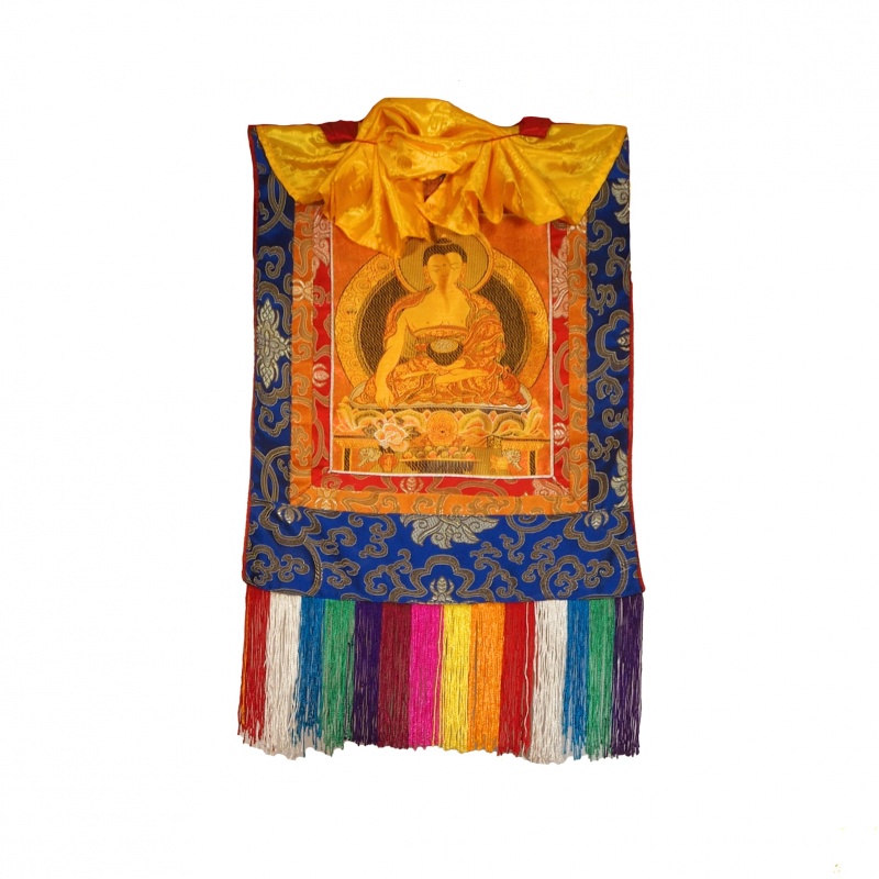 Tangka brodé Bouddha Sakyamuni Tangka brodé Bouddha Sakyamuni