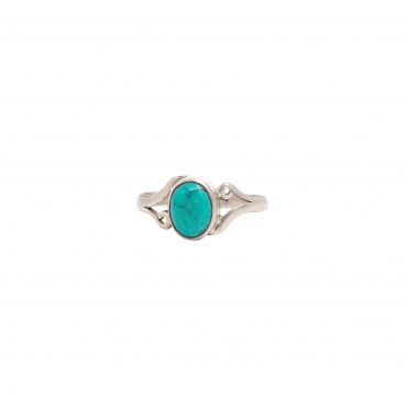 Bague avec pierre turquoise Népal