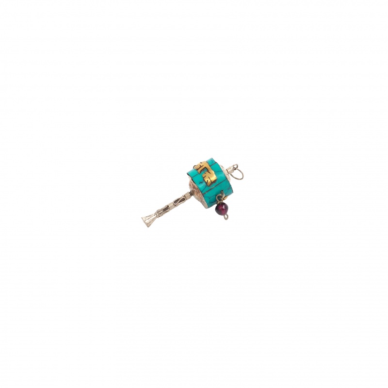 Moulin à prières tibétain pendentif turquoise Moulin à prières tibétain pendentif turquoise