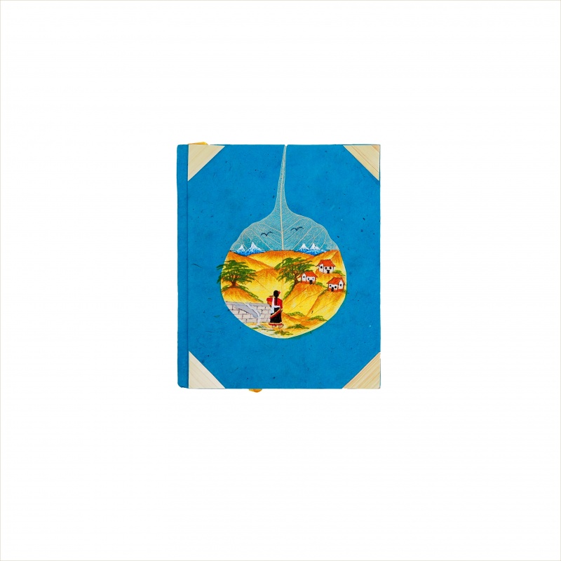Livre de poésie Carnet de note lokta papier – Scène de Vie Livre de poésie Carnet de note lokta papier – Scène de Vie