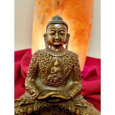 Bouddha en méditation cuivre