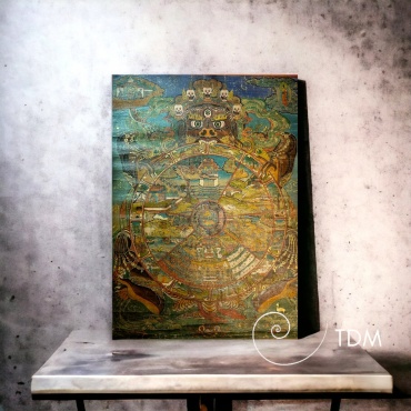 ANCIEN Thangka Roue de la Vie