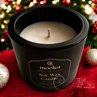 Bougie cire de soja cassis,...