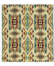 Couverture en Alpaga Cayambe Vert – Artisanat Équatorien | Plaid Doux & Réversible