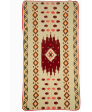 Couverture en Alpaga Cayambe Vert – Artisanat Équatorien | Plaid Doux & Réversible