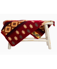 Couverture en Alpaga Cayambe Vert – Artisanat Équatorien | Plaid Doux & Réversible