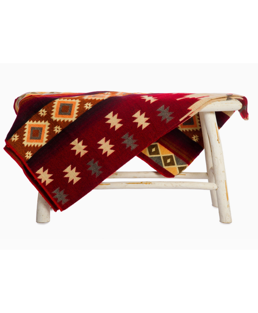 Couverture en Alpaga Cayambe Vert – Artisanat Équatorien | Plaid Doux & Réversible