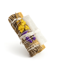 Bouquet Purifiant Palo Santo & Sélénite – Sauges Sacrées & Plantes Spirituelles