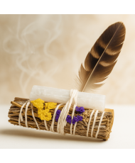 Bouquet Purifiant Palo Santo & Sélénite – Sauges Sacrées & Plantes Spirituelles