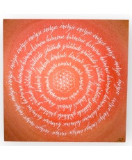 Toile Énergie & Amour – Calligraphie Spirituelle d’Émilie Singy