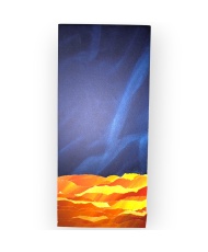 Œuvre Paysage Spirituel – Dunes Dorées & Ciel Cyanotype