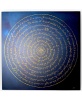 Tableau Sacré – Fleur de Vie Dorée & Calligraphie Spirale