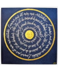 Tableau Sacré Soleil Doré – Amour Pur & Vérité Intérieure