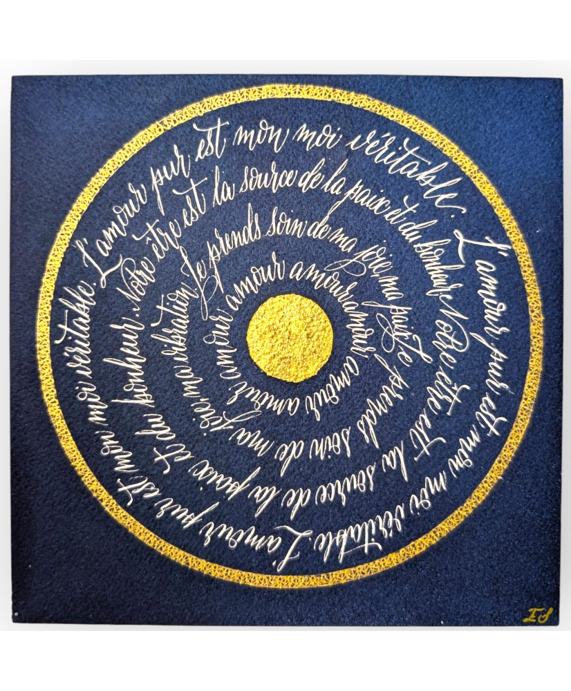 Tableau Sacré Soleil Doré – Amour Pur & Vérité Intérieure