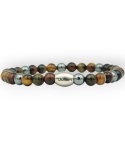 Bracelet Homme Pierres Naturelles – Œil de Tigre & Hématite