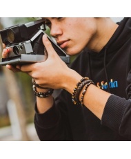 Bracelet Homme Pierres Naturelles – Œil de Tigre & Hématite