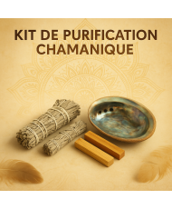 Kit de Purification – Sauge Blanche, Sauge du Désert, Palo Santo & Coquille d’Ormeau