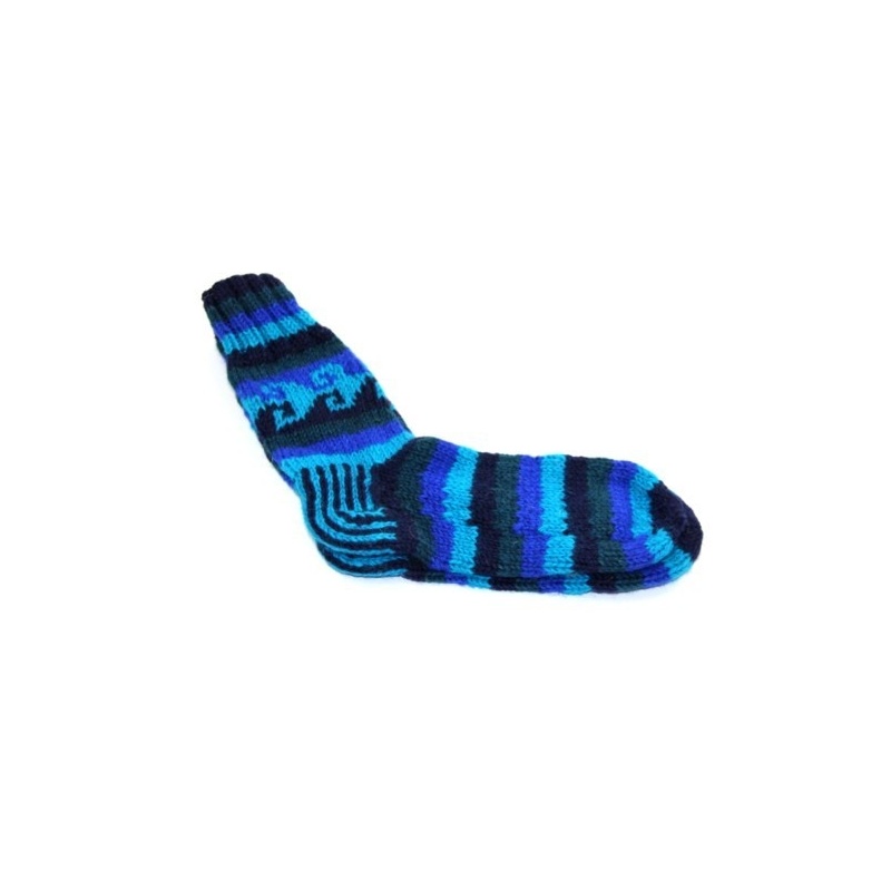 Chaussette en laine bleu turquoise Chaussette en laine bleu turquoise