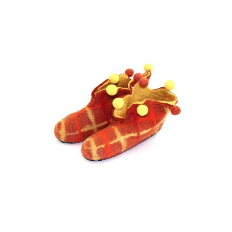 Pantoufles lutin orange quadrillé 36 Pantoufles lutin orange quadrillé 36