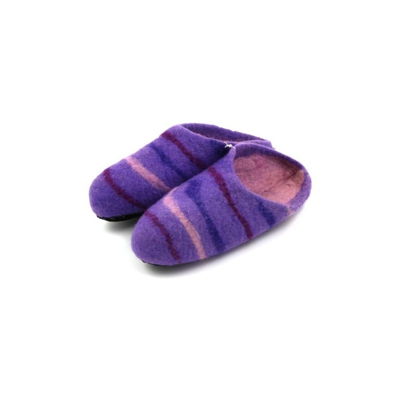 Chaussons violet rayé 40 Chaussons violet rayé 40