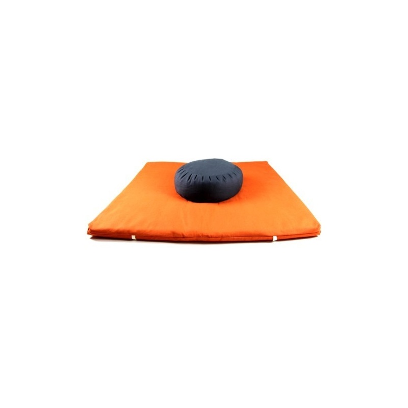 Zafu noir et zabuton orange Zafu noir et zabuton orange