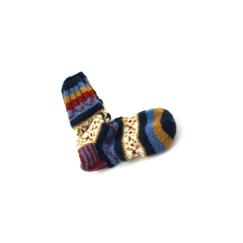 Chaussette en laine multicolore Chaussette en laine multicolore