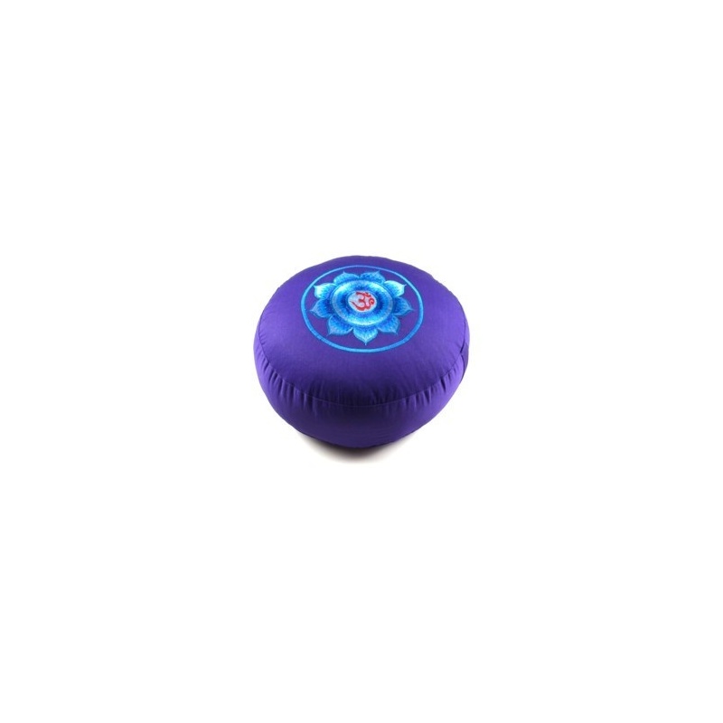 Zafu - lotus et Om violet Zafu - lotus et Om violet