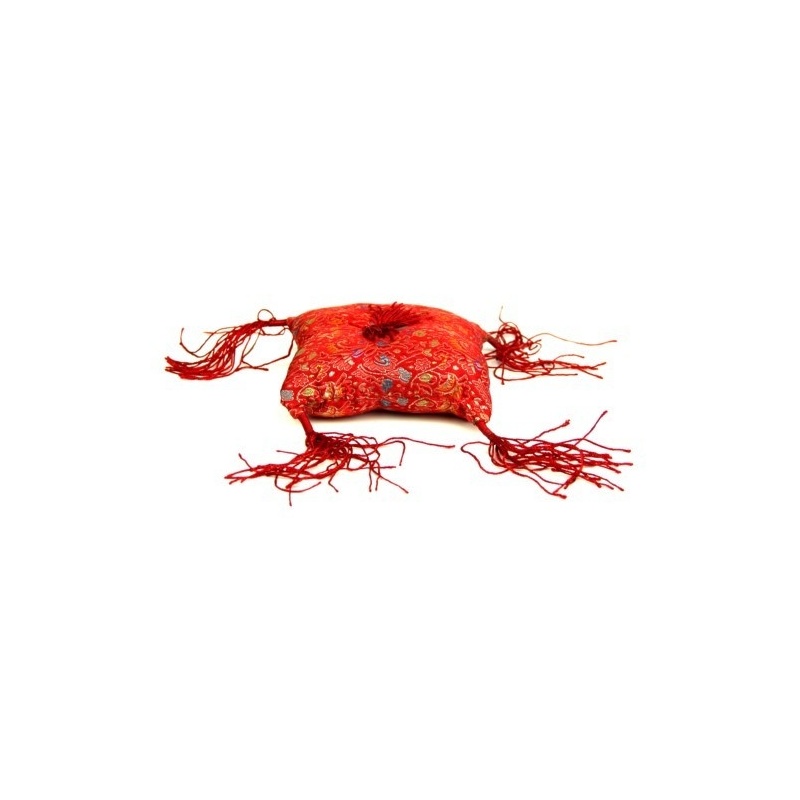 Coussin bol tibétain rouge Coussin bol tibétain rouge