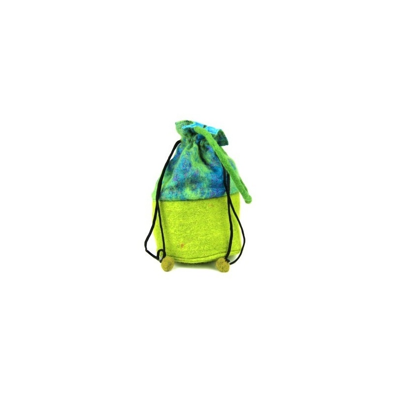 Petit sac - bourse citron bleu Petit sac - bourse citron bleu