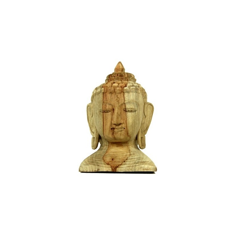 Tête de Buddha en bois Tête de Buddha en bois