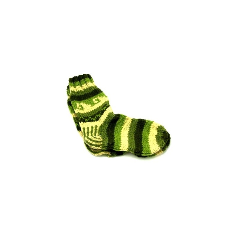 Chaussettes en laine vertes Chaussettes en laine vertes