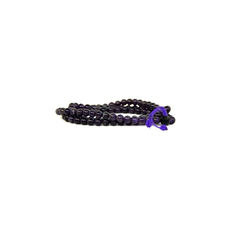 Mala Collier bouddhiste Améthyste Mala Collier bouddhiste Améthyste