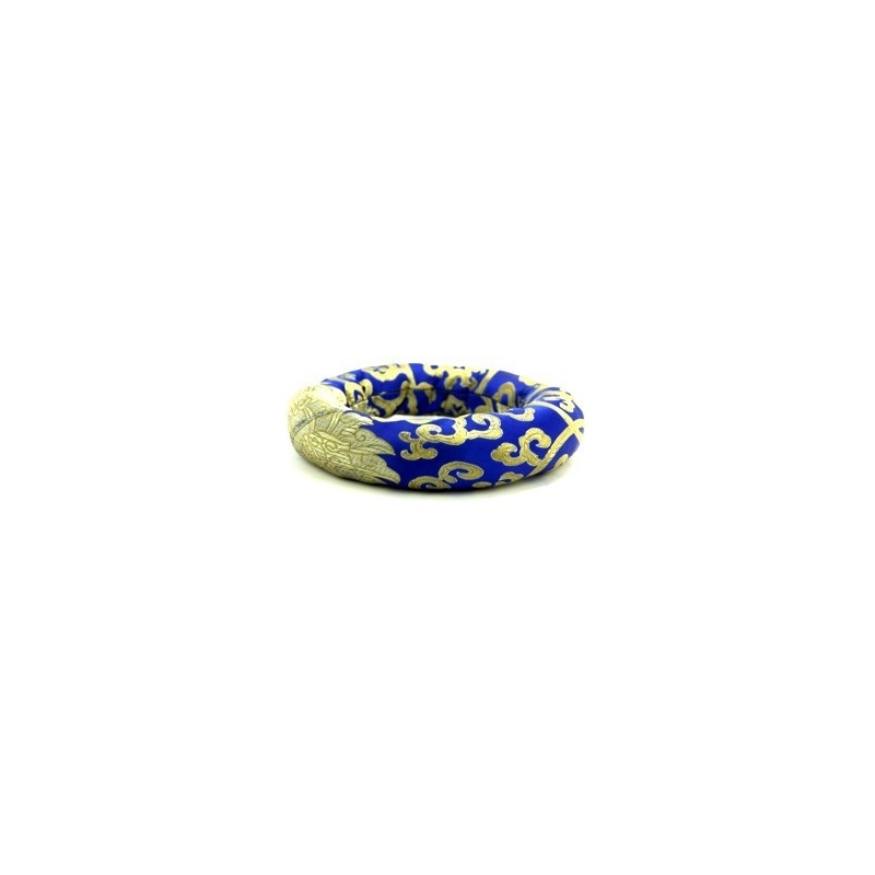 Anneau coussin bleu bol chantant tibétain Anneau coussin bleu bol chantant tibétain