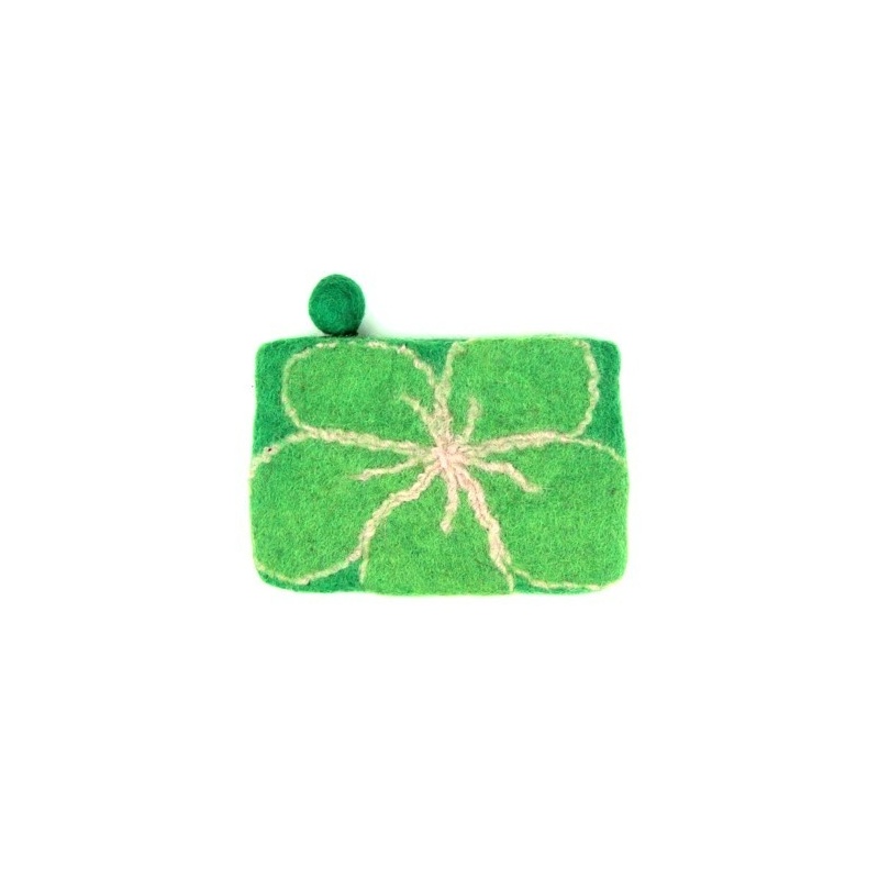 Pochette en laine vert Pochette en laine vert
