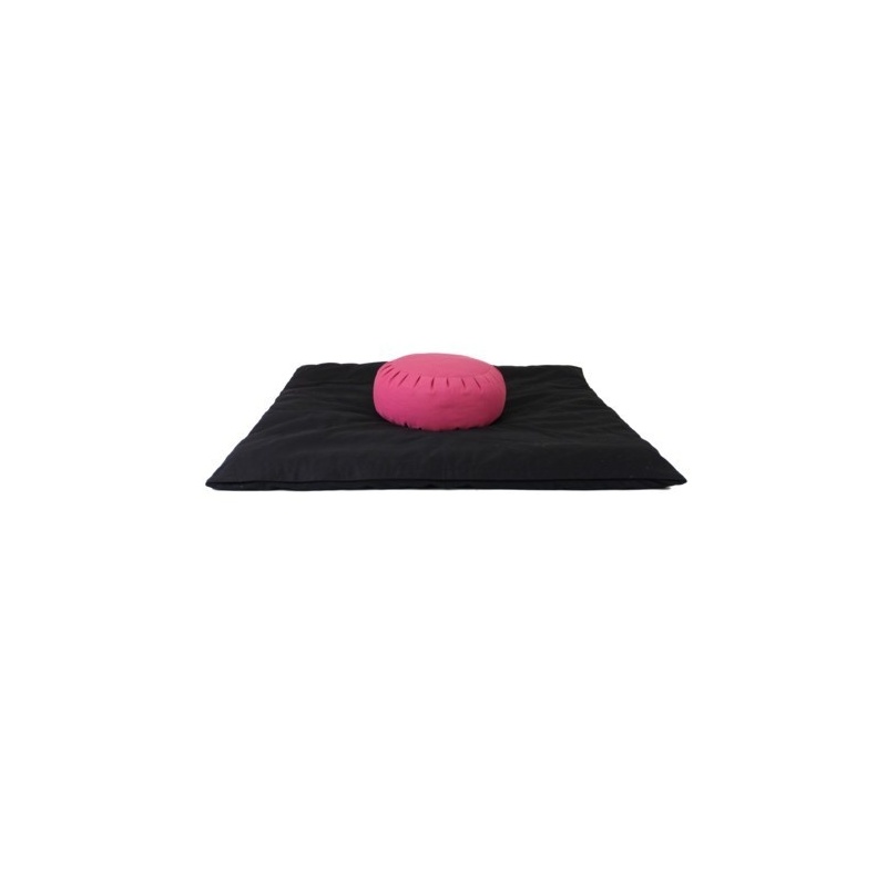 Zabuton noir Coussin méditation rose Zabuton noir Coussin méditation rose