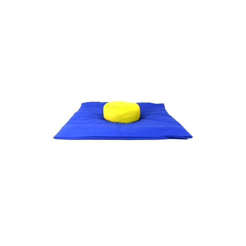 Zabuton bleu et Coussin Tilleul Zabuton bleu et Coussin Tilleul
