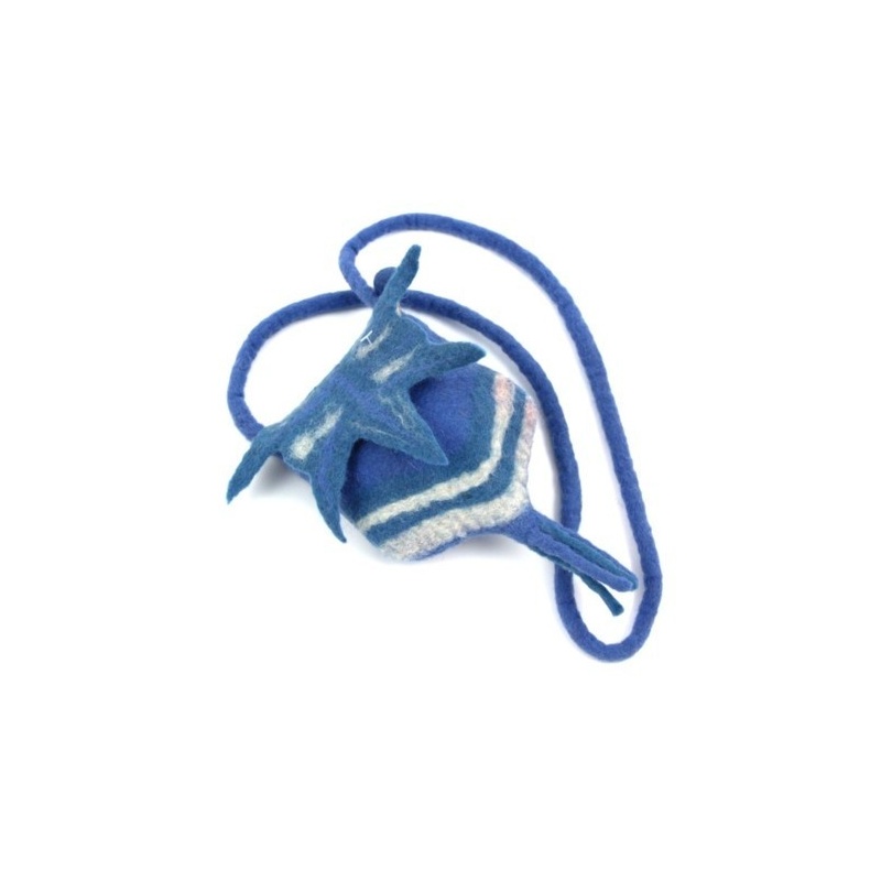 Mini-sac en laine bleu Mini-sac en laine bleu