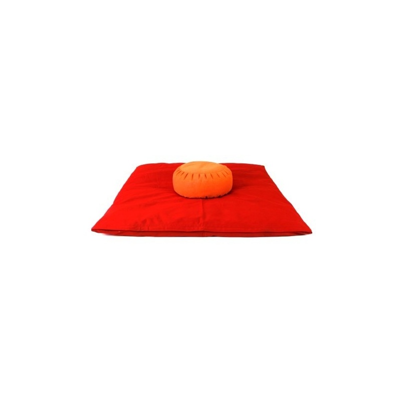 Zabuton rouge et Zafu orange Zabuton rouge et Zafu orange