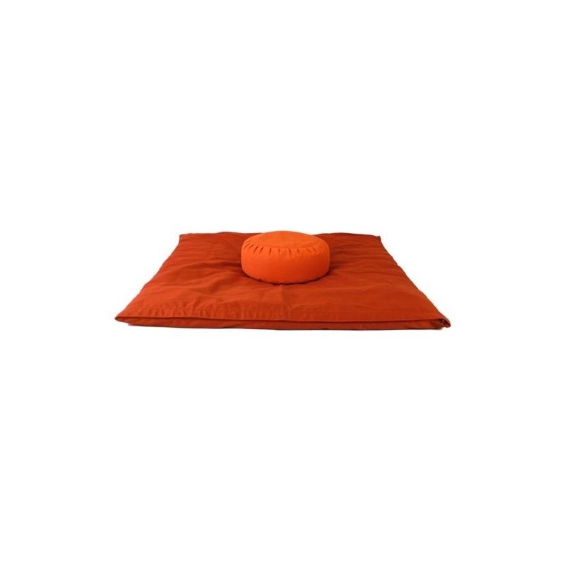Zabuton Rouille et zafu abricot Zabuton Rouille et zafu abricot