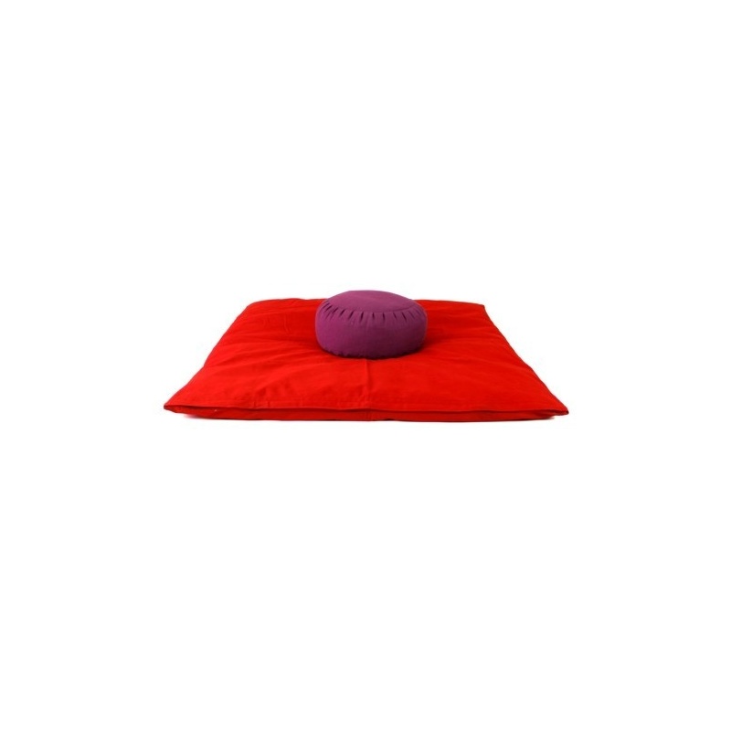 Zabuton rouge et Zafu violet Zabuton rouge et Zafu violet